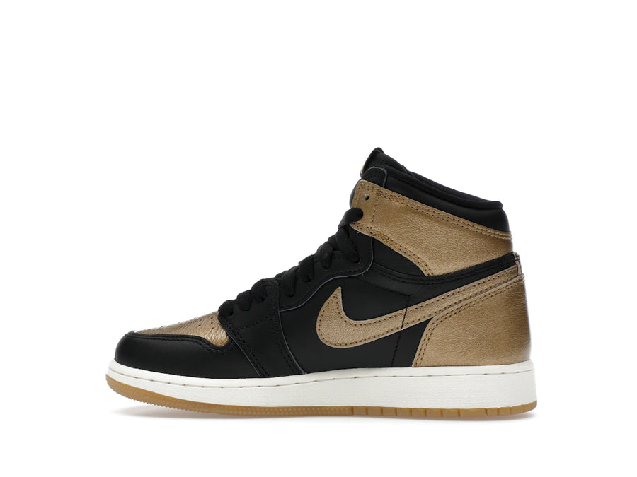 Jordan 1 Retro High OG Noir Or Métallisé (GS)