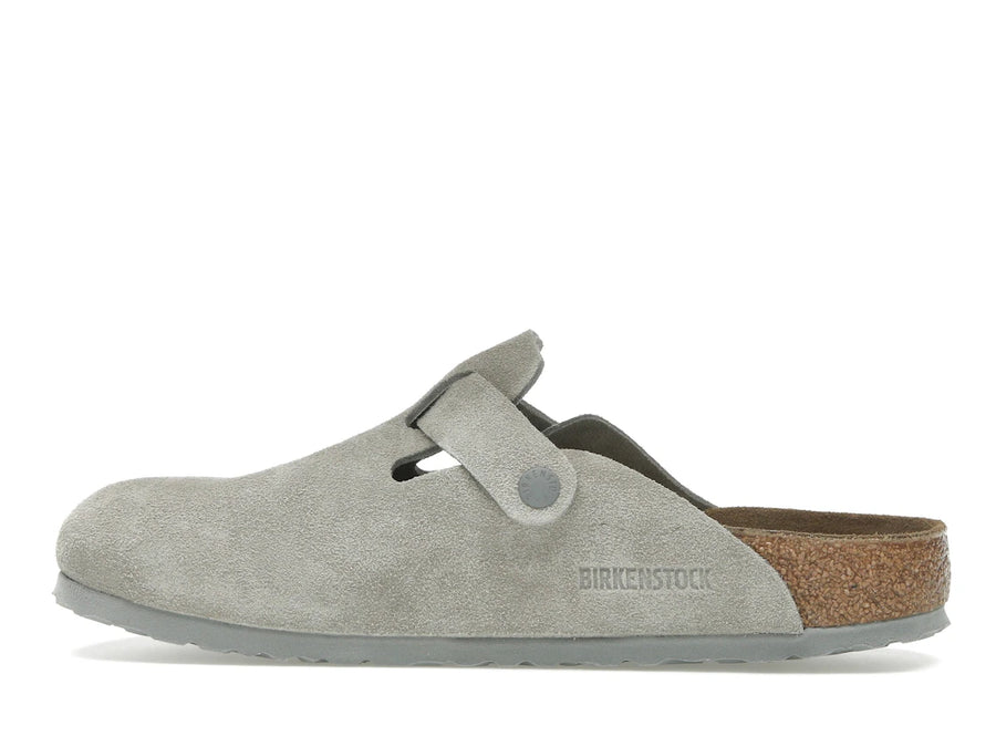 Birkenstock Boston Suede Stone Coin