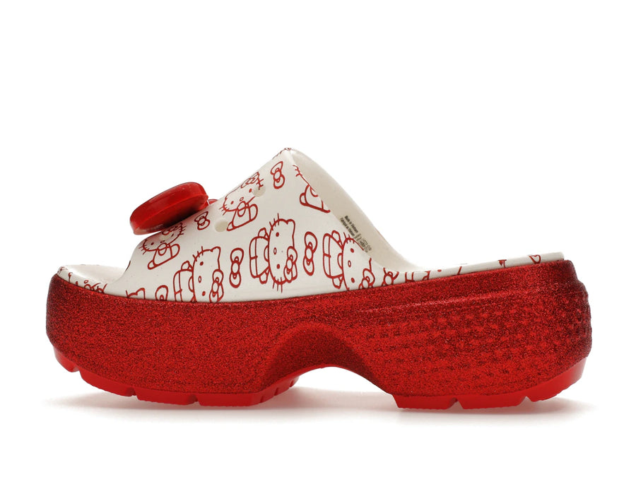 Crocs Stomp Slide Hello Kitty 50th Anniversary Red Glitter