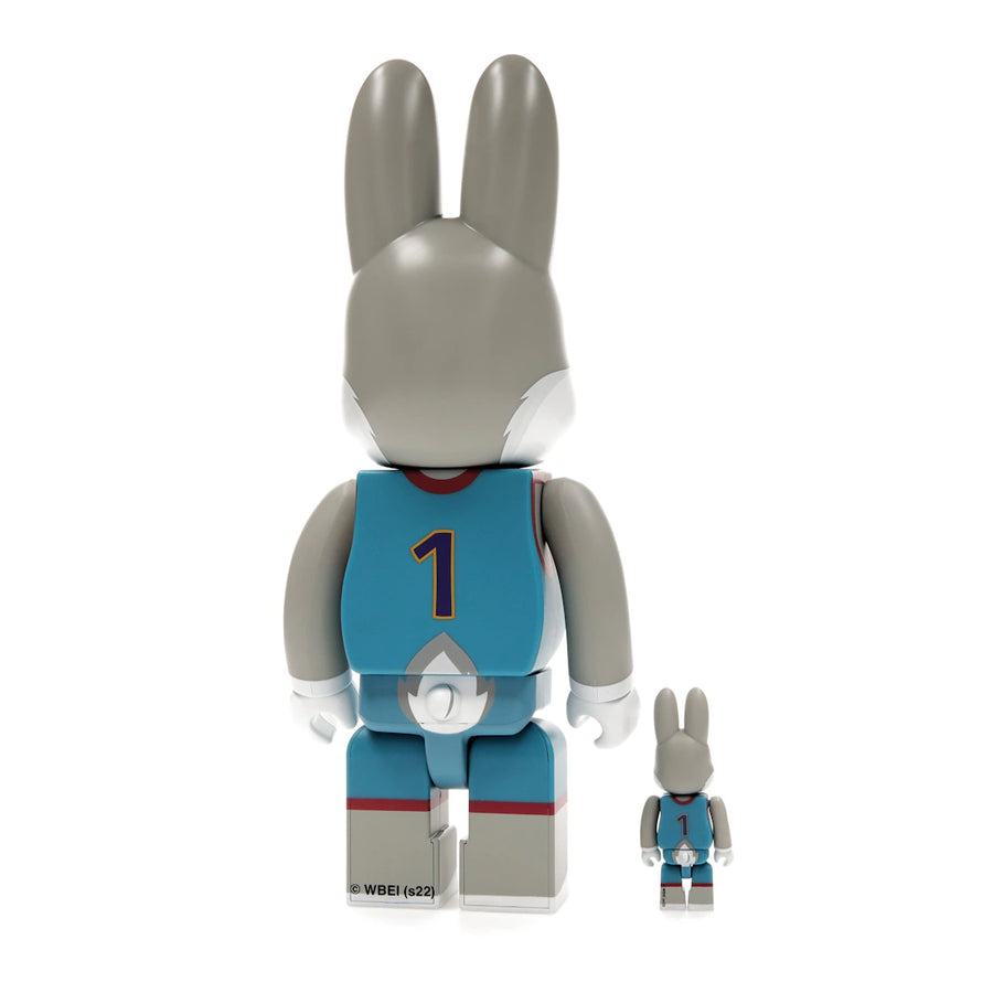 Bearbrick x Space Jam: A New Legacy Rabbrick Bugs Bunny 100% &amp; 400% Set Grey