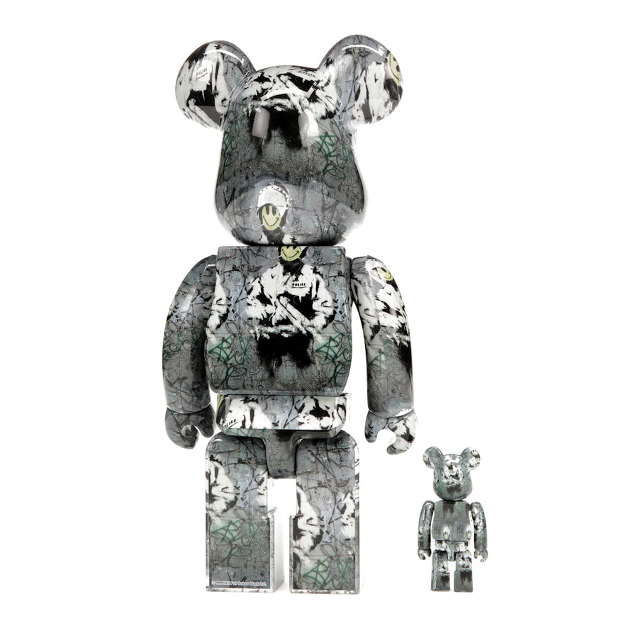 Ensemble Bearbrick Riot Cop 100 % et 400 %