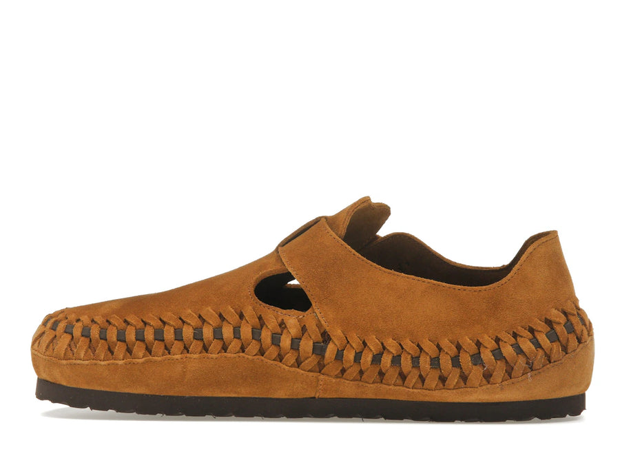 Birkenstock London en peau lainée tressée Kith Mink