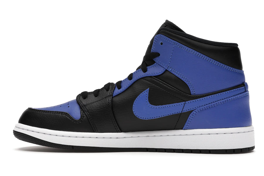 Jordan 1 Mid Hyper Royal Cuir grainé