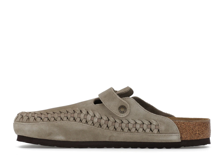Birkenstock Boston en daim tressé Kith Taupe