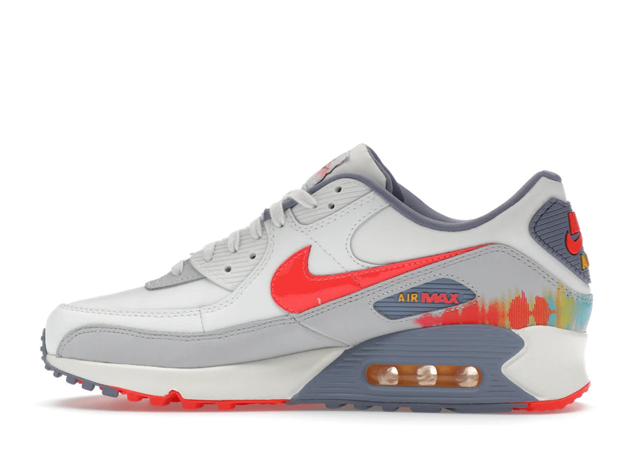 Nike Air Max 90 Premium Summit White Ashen Slate Pure Platinum Bright Crimson