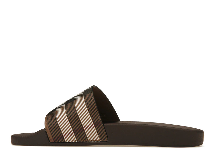 Sandales Burberry à carreaux marron foncé