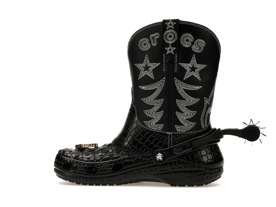 Bottes de cowboy classiques Crocs noires