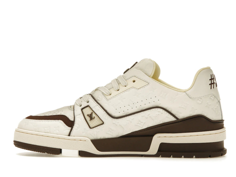Baskets Louis Vuitton par Tyler, the Creator LV blanches moka