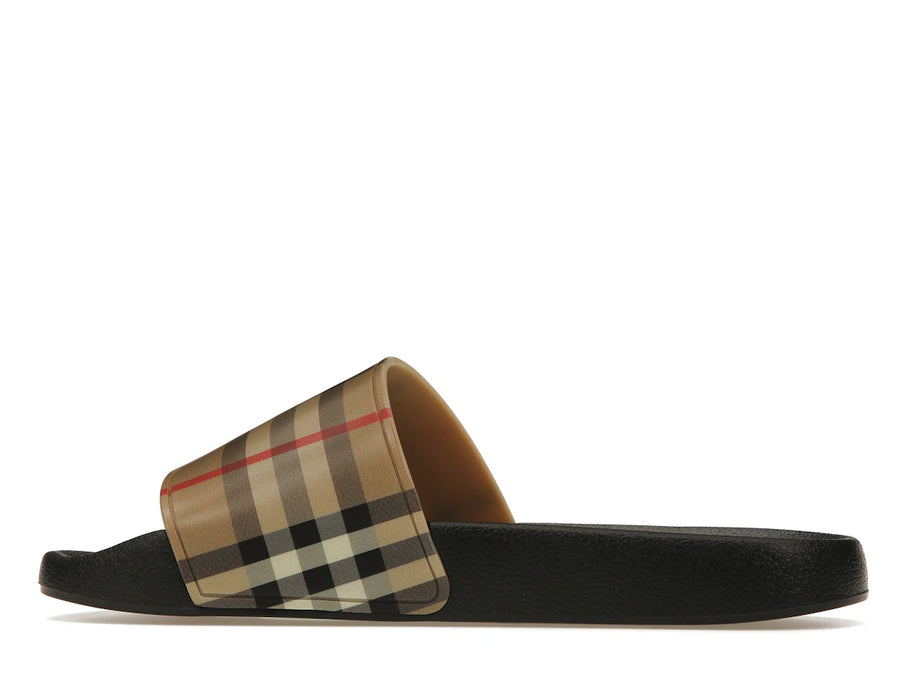 Sandales Burberry à carreaux beige (Femme)