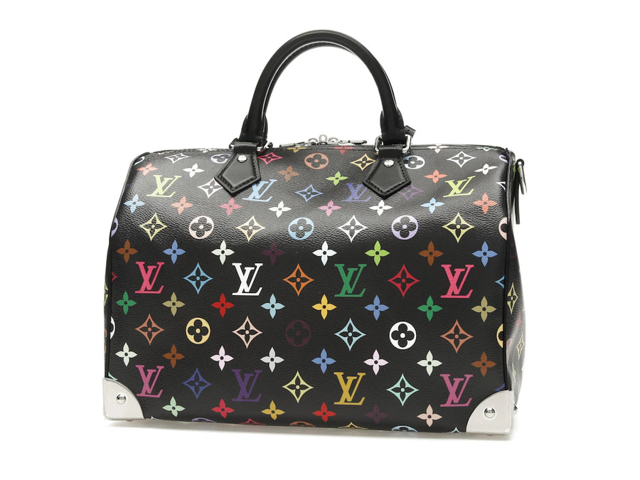 Louis Vuitton x Takashi Murakami Speedy Soft 30 Black Multicolored
