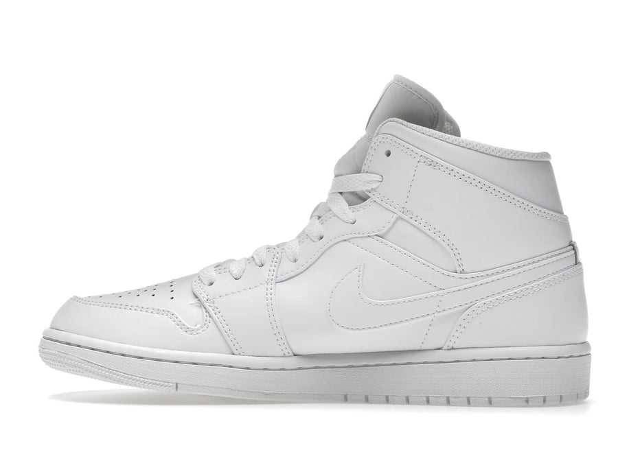 Jordan 1 Mid Triple White