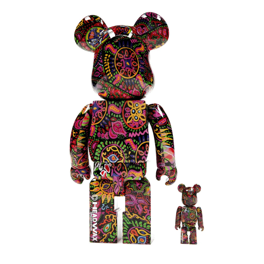 Ensemble Bearbrick Psychedelic Paisley 100 % et 400 %