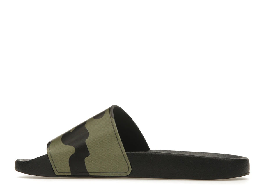 Burberry Embossed Logo Slides Mangrove Green