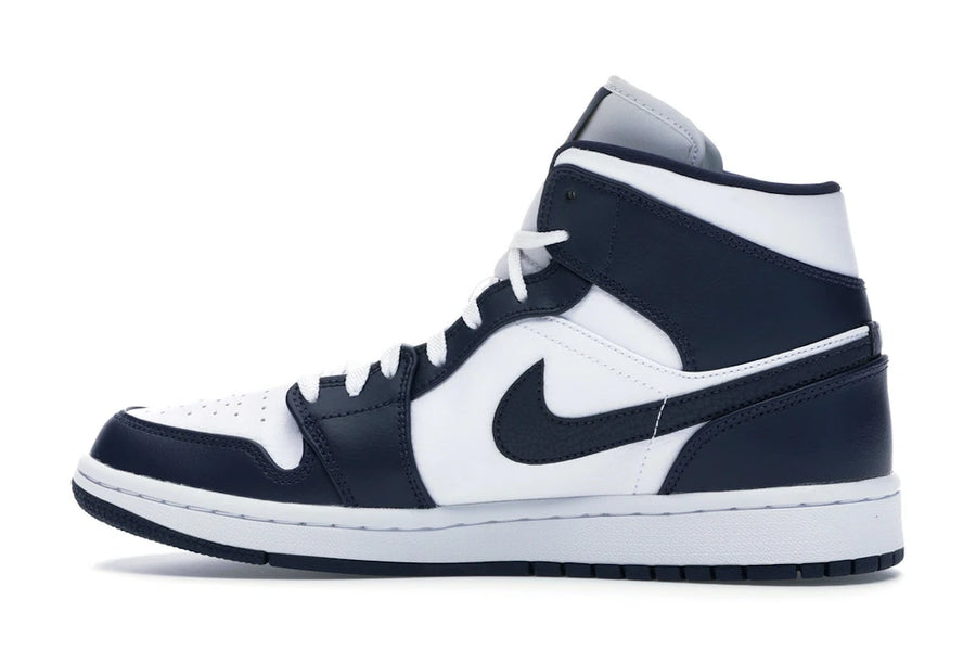 Jordan 1 Mid Blanc Métallisé Or Obsidien
