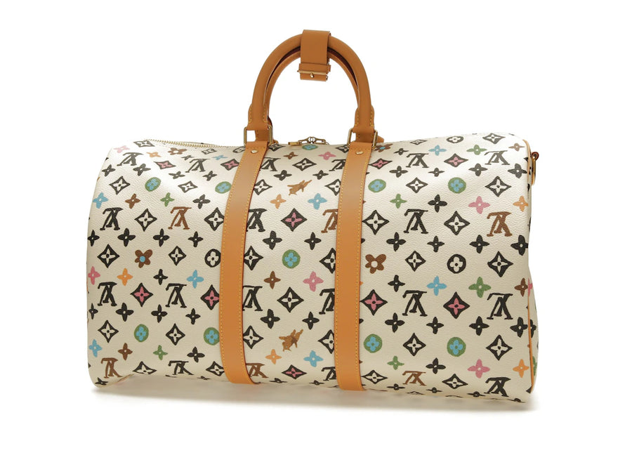 Sac de voyage Keepall Bandoulière 45 Vanille Craggy Monogram par Tyler, the Creator