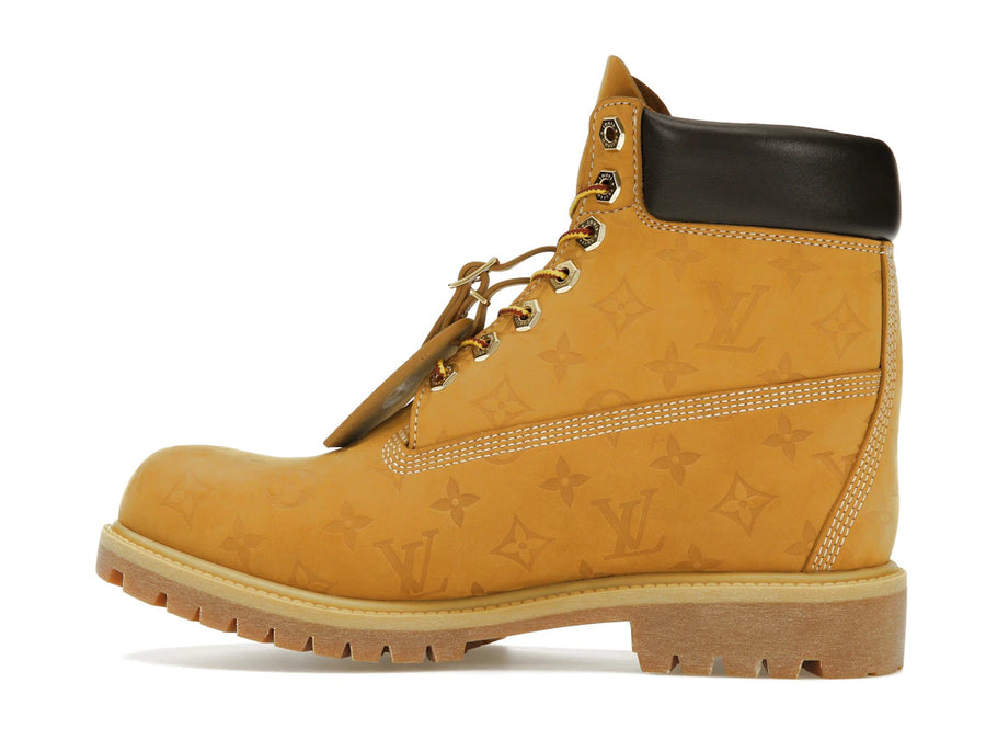 Bottines Louis Vuitton Timberland 6" à monogramme couleur blé