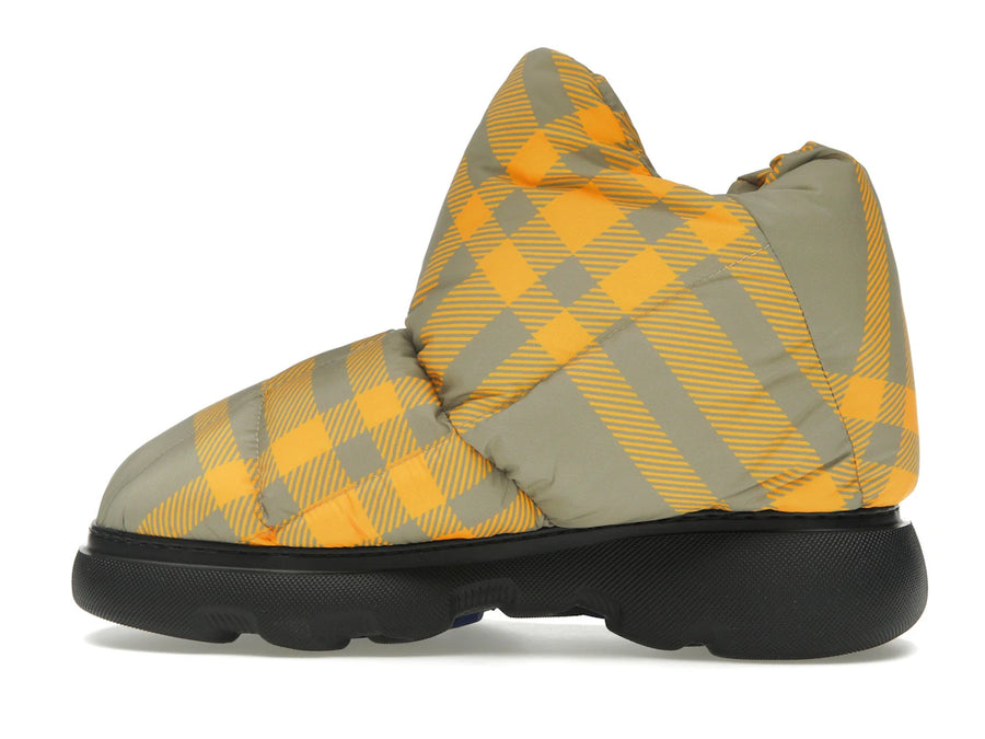 Bottes Burberry à carreaux, jaune beige