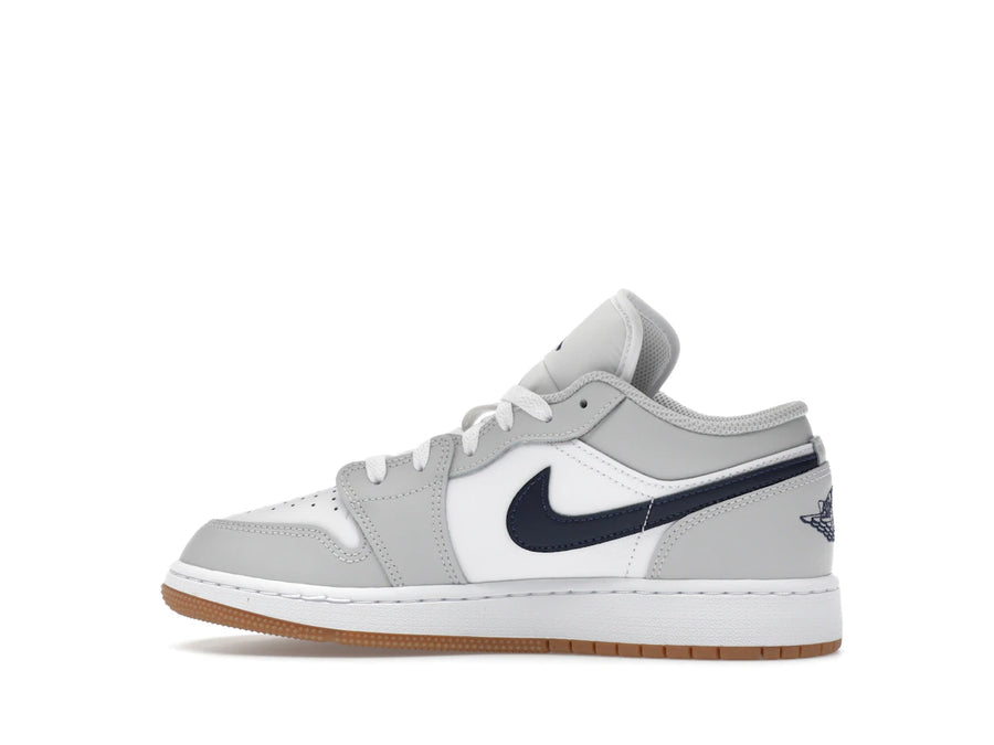 Jordan 1 Low Blanc Gris Neutre Gomme Bleu Marine Minuit (GS)