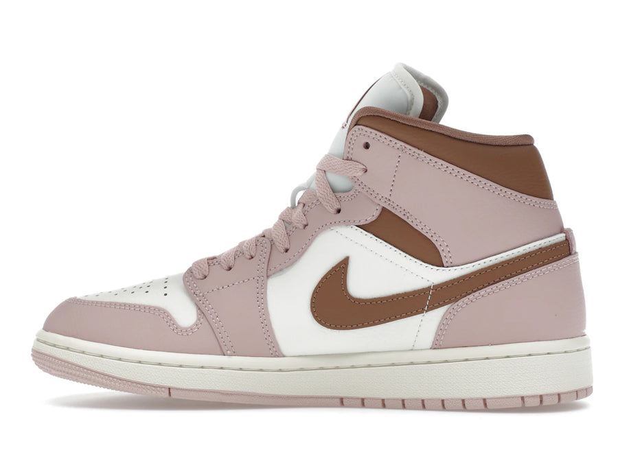 Jordan 1 Mid Rose Oxford Marron (Femme)