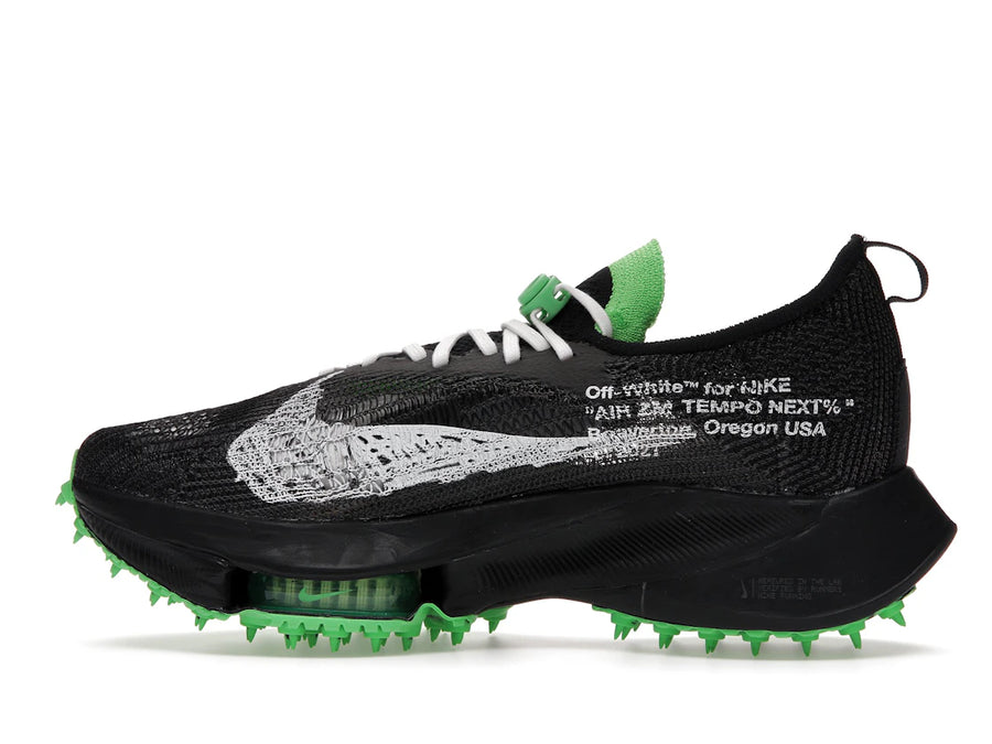Nike Air Zoom Tempo Next% Flyknit Off-White Black Scream Green