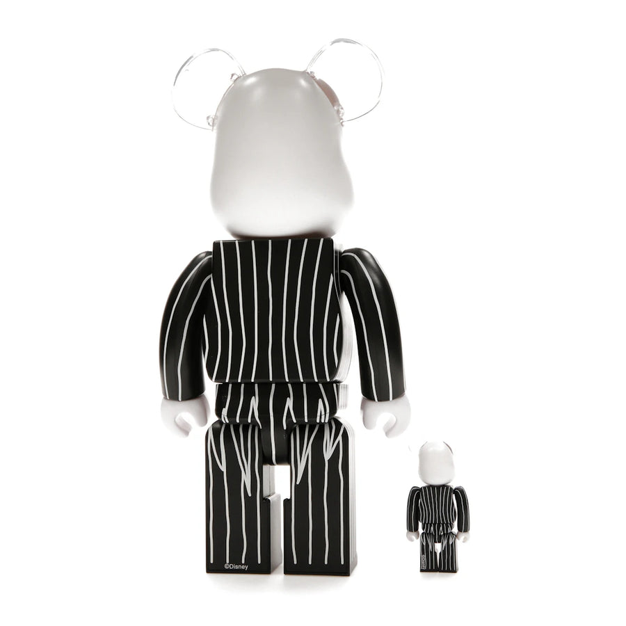 Bearbrick x Disney Tim Burton's The Nightmare Before Christmas Jack Skellington 100% & 400% Set
