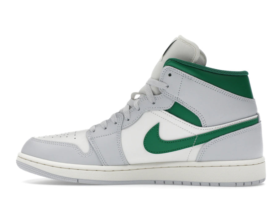 Jordan 1 Mid White Pure Platinum Pine Green