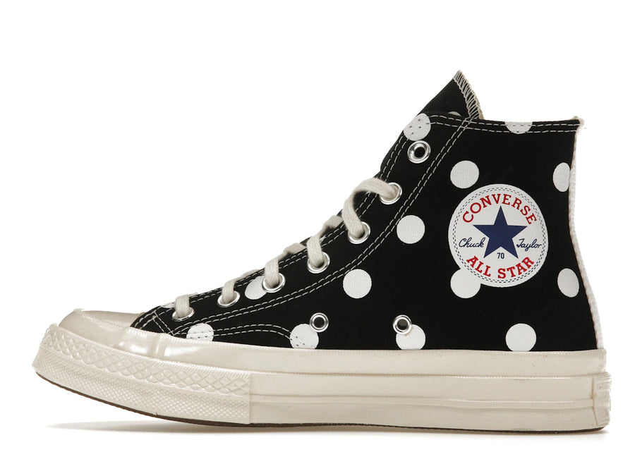 Converse Chuck Taylor All Star 70 Hi Comme des Garcons PLAY Polka Dot Noir