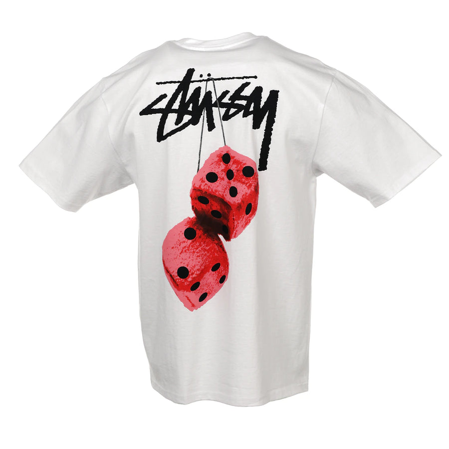 T-shirt Stussy Fuzzy Dice blanc