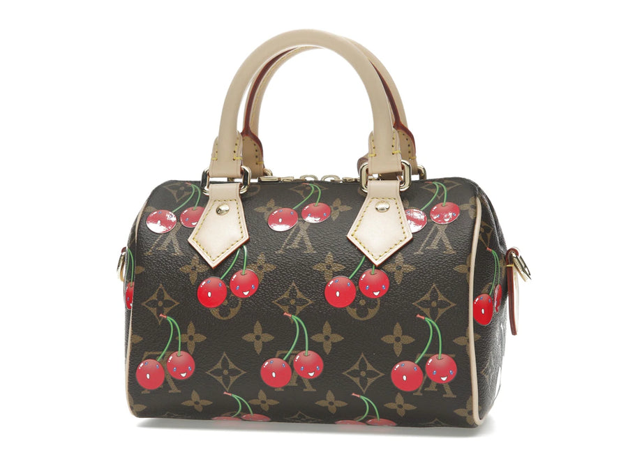 Sac Speedy Bandoulière 20 Cherry Monogram marron Louis Vuitton x Takashi Murakami