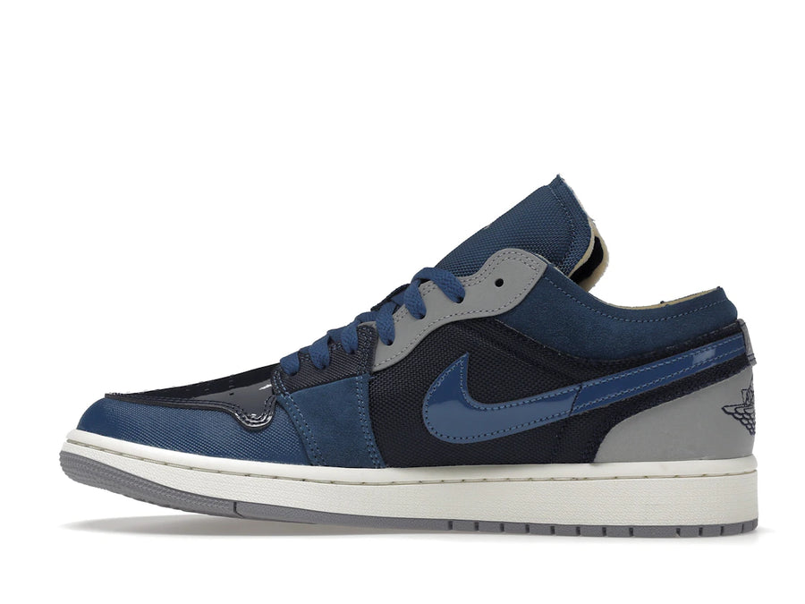 Jordan 1 Low SE Craft Obsidian Bleu français Ardoise cendrée Blanc
