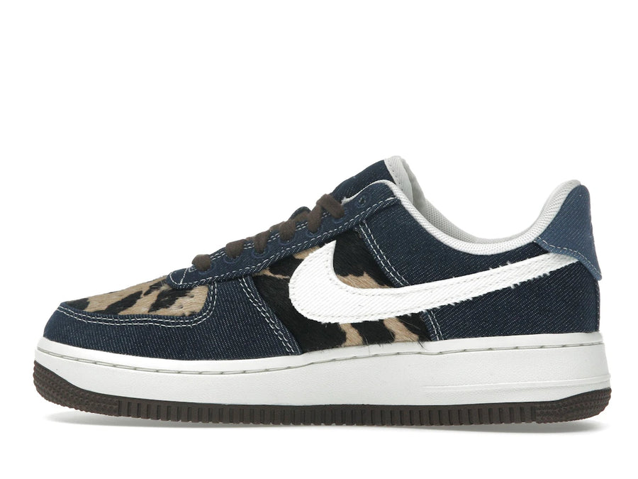 Nike Air Force 1 Low Cheetah Blue Denim (Femme)