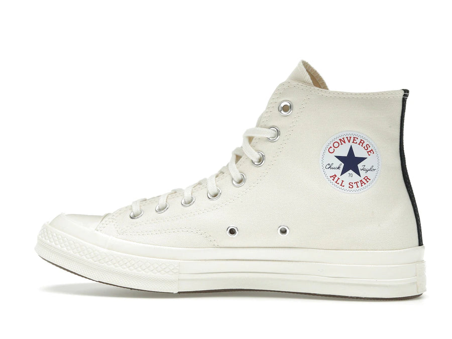 Converse Chuck Taylor All Star 70 Hi Comme des Garçons PLAY Single Heart Milk