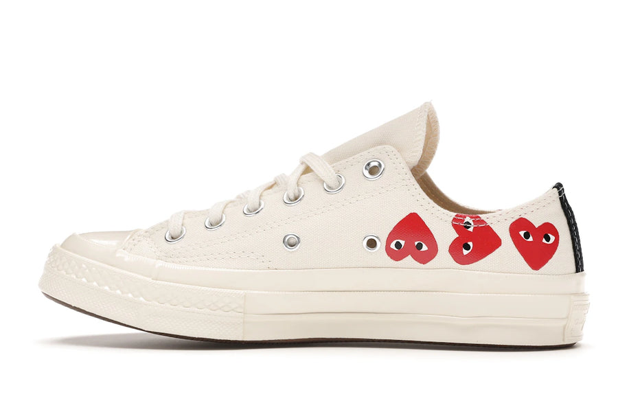Converse Chuck Taylor All Star 70 Ox Comme des Garçons PLAY Multi-Cœurs Blanc