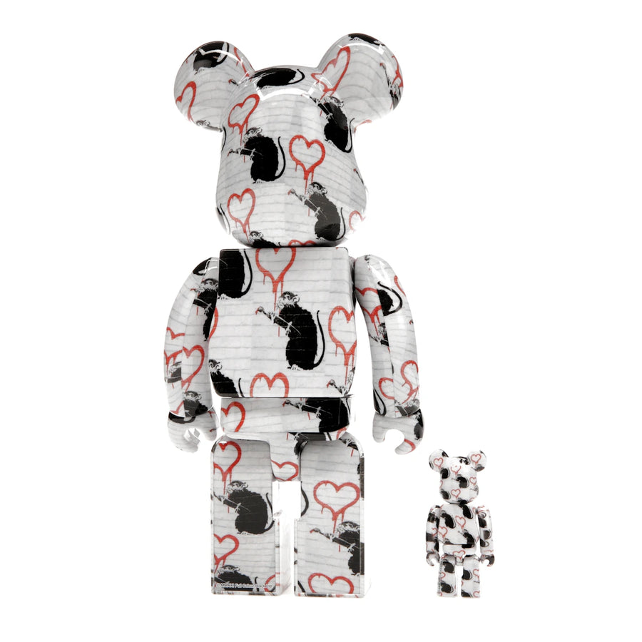 Ensemble Bearbrick Love Rat 100 % et 400 %