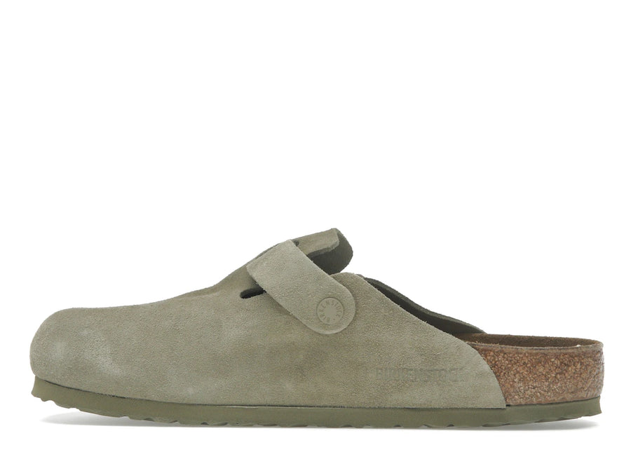 Birkenstock Boston en daim kaki délavé