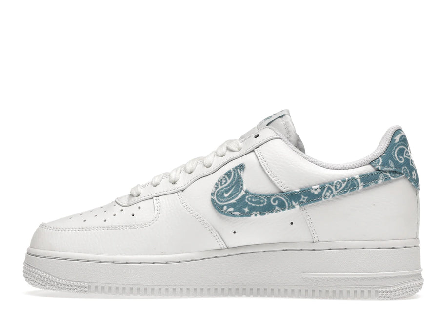 Nike Air Force 1 Low '07 Essential Blanc Usé Bleu Paisley (Femme)
