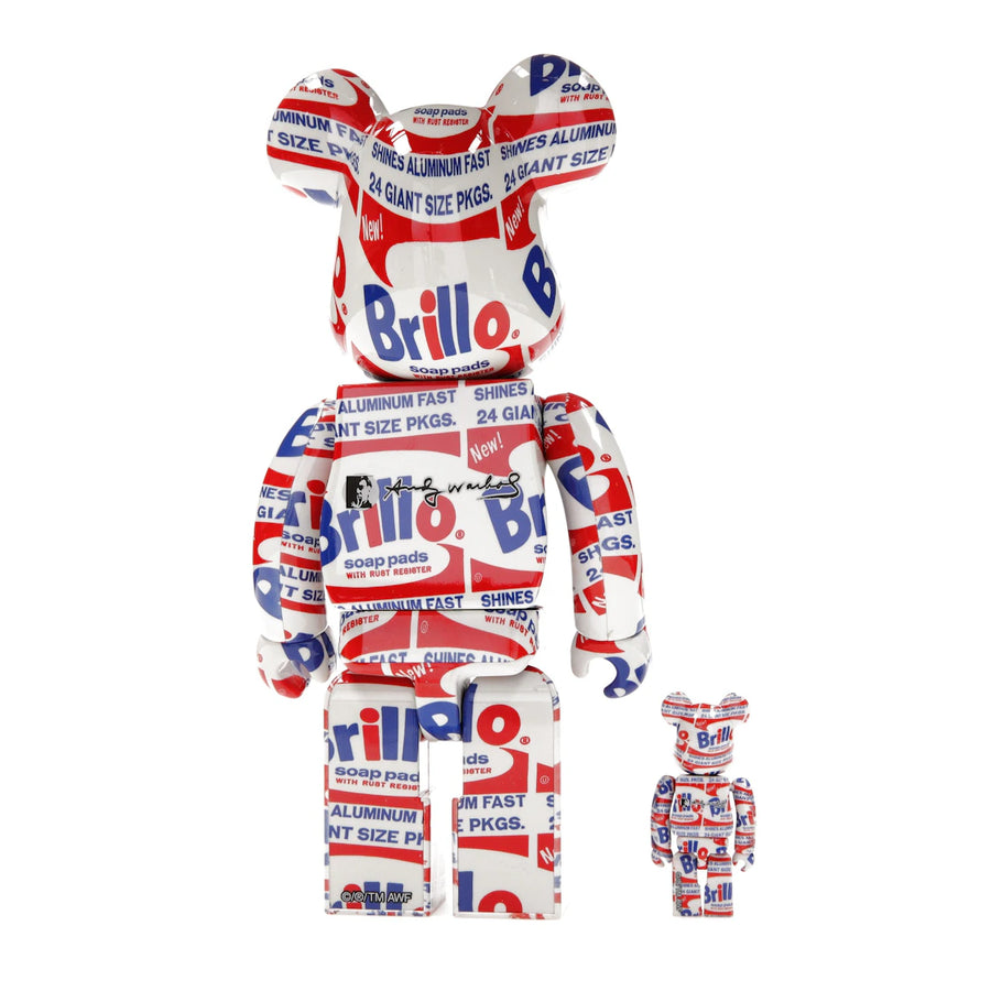 Coffret Bearbrick ANDY WARHOL « Brillo » 100 % et 400 %