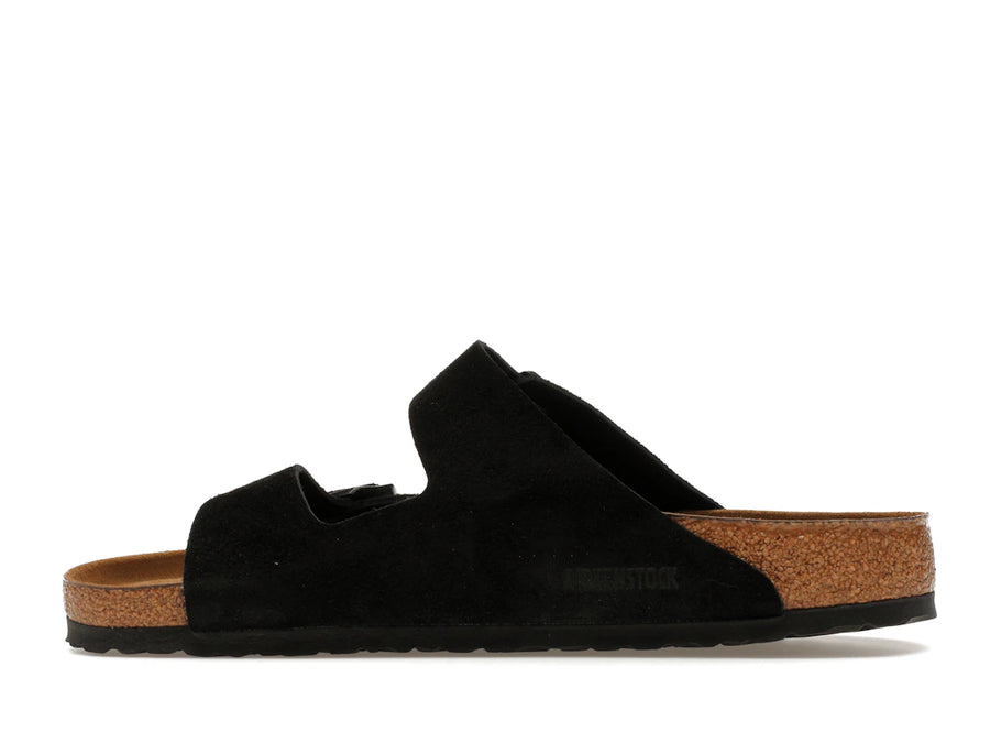 Birkenstock Arizona à semelle souple en daim noir