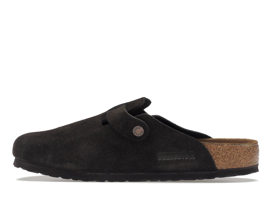 Birkenstock Boston à semelle souple en daim moka