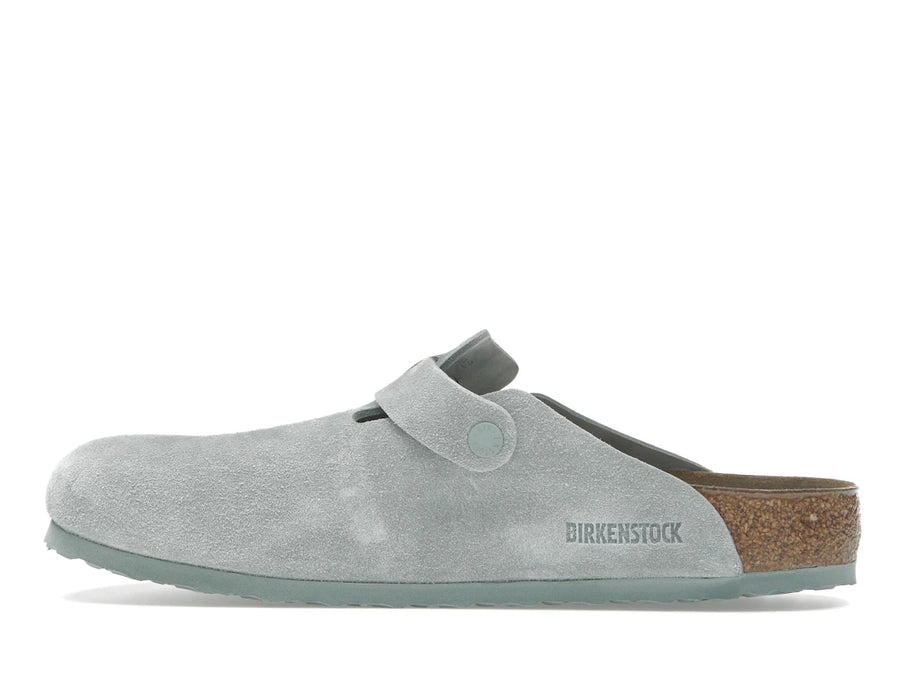 Birkenstock Boston en daim couleur sauge pure