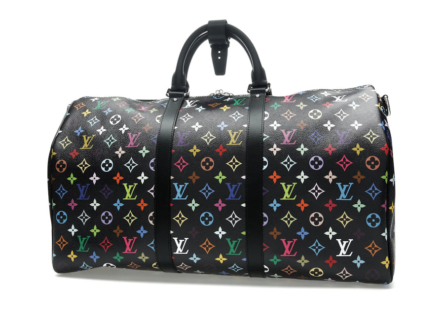Louis Vuitton x Takashi Murakami Keepall Bandouliere 50 Black Multicolored