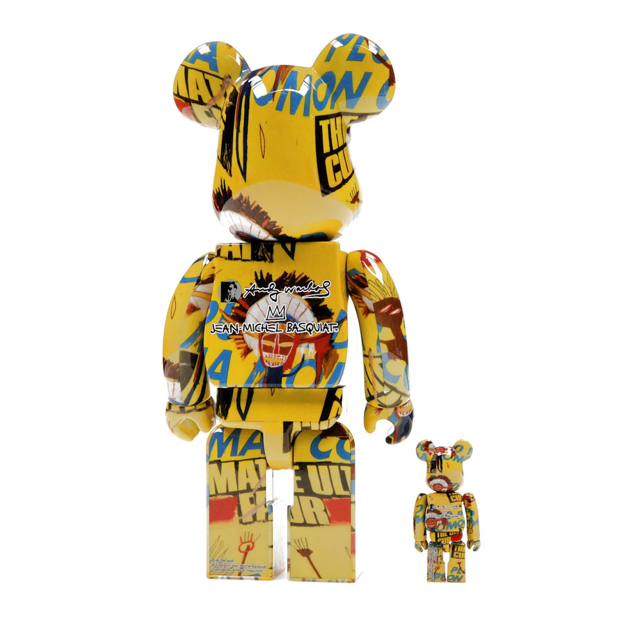Bearbrick Andy Warhol x Jean-Michel Basquiat #3 100% & 400% Set