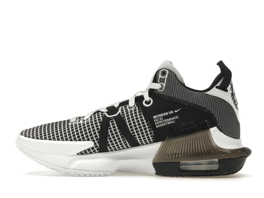 Nike LeBron Witness 7 Blanc Noir Argent Métallisé