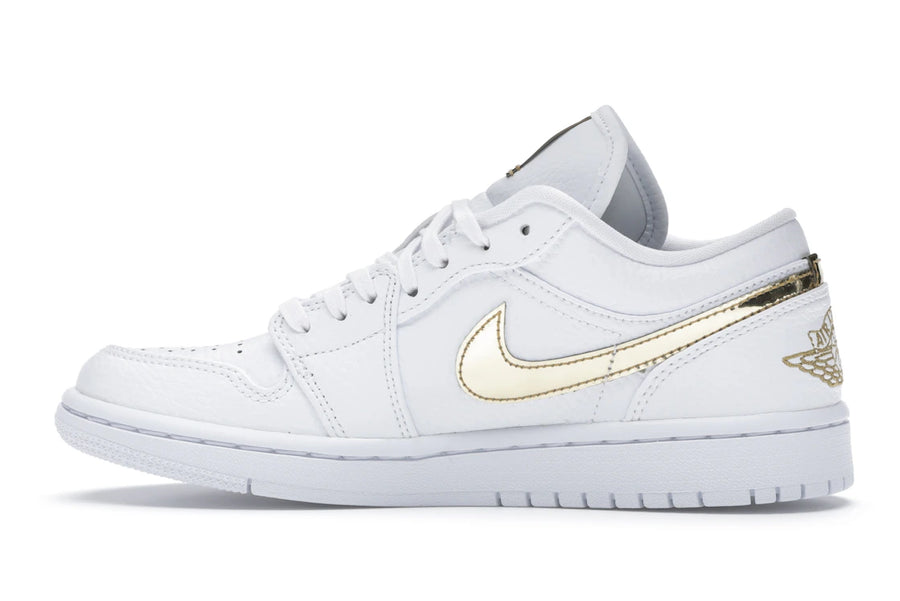 Jordan 1 Low Blanc Or Métallisé (Femme)