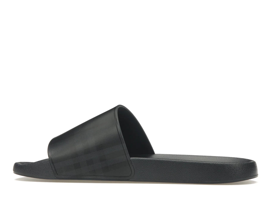 Burberry Embossed Logo Slides Dark Blue
