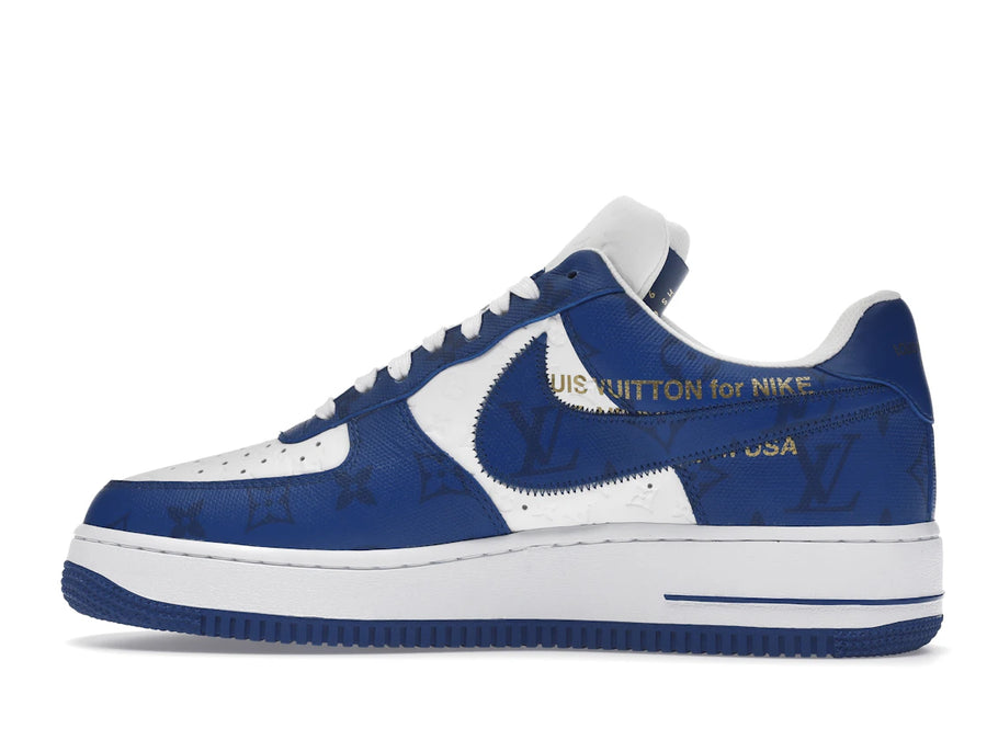 Louis Vuitton Nike Air Force 1 Low par Virgil Abloh Blanc Royal