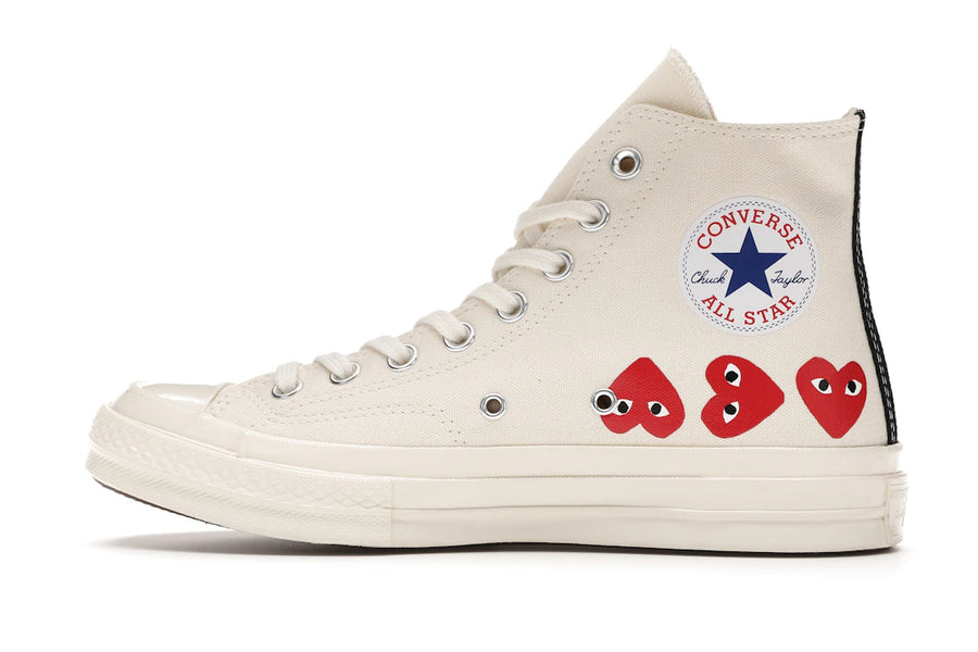 Converse Chuck Taylor All Star 70 Hi Comme des Garcons PLAY Multi-Heart White