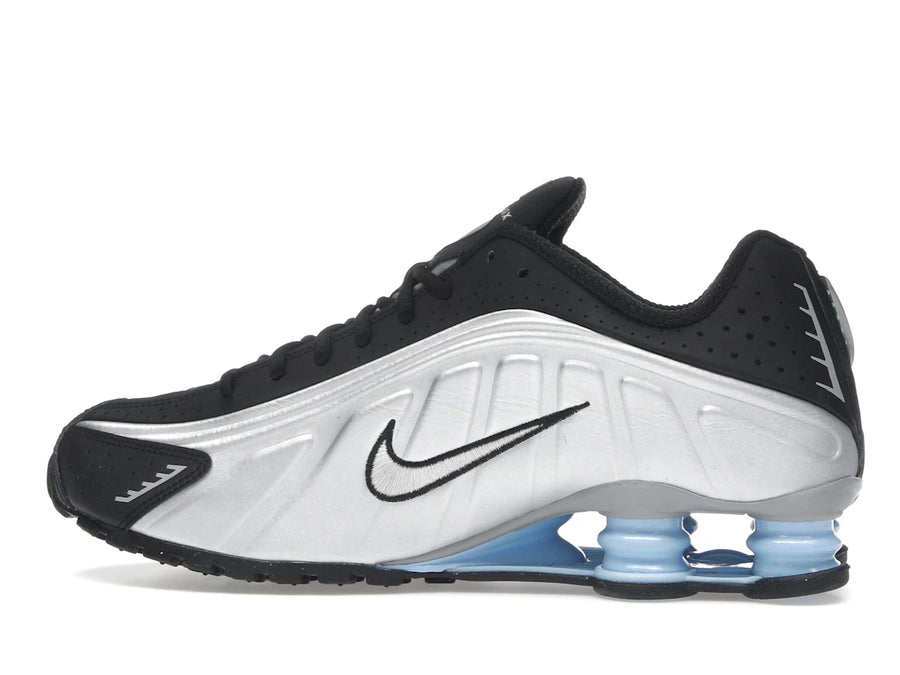 Nike Shox R4 Argent métallisé Noir Bleu psychique