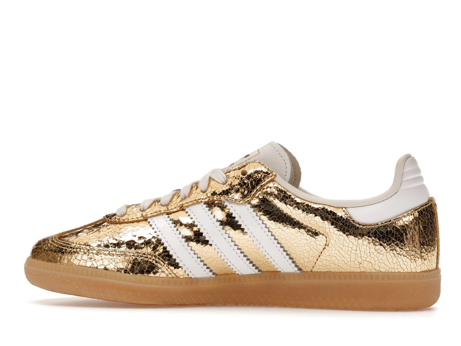 adidas Samba OG Gold Metallic Cracked Leather (Femme)