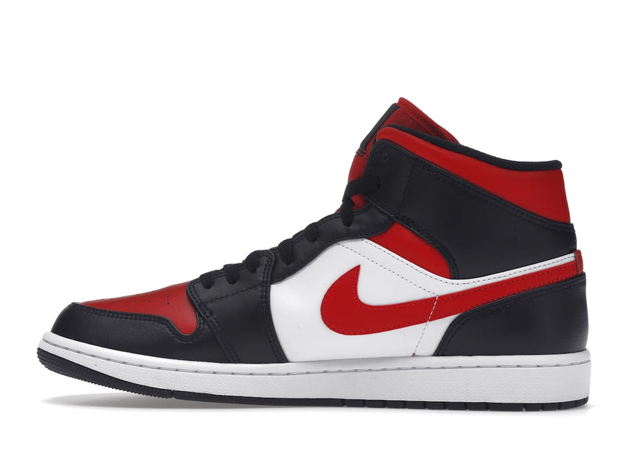 Jordan 1 Mid Blanc Noir Rouge (2022)